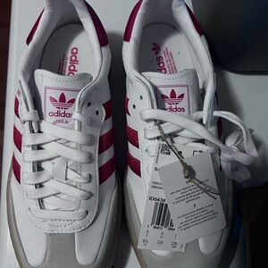 Adidas Samba Women's White and Red Sneakers